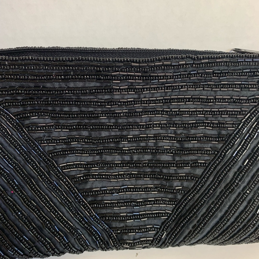 Vintage Black Beaded Clutch - Picture 6 of 7
